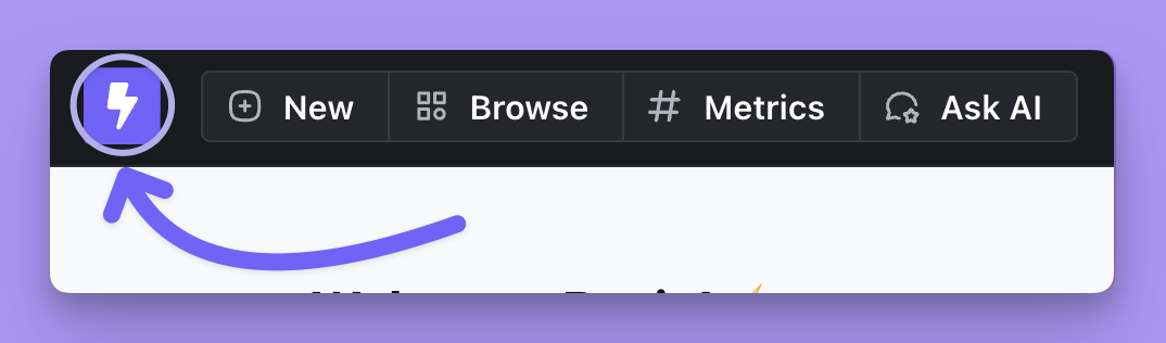 The Qyra icon in the top-left corner of the nav bar